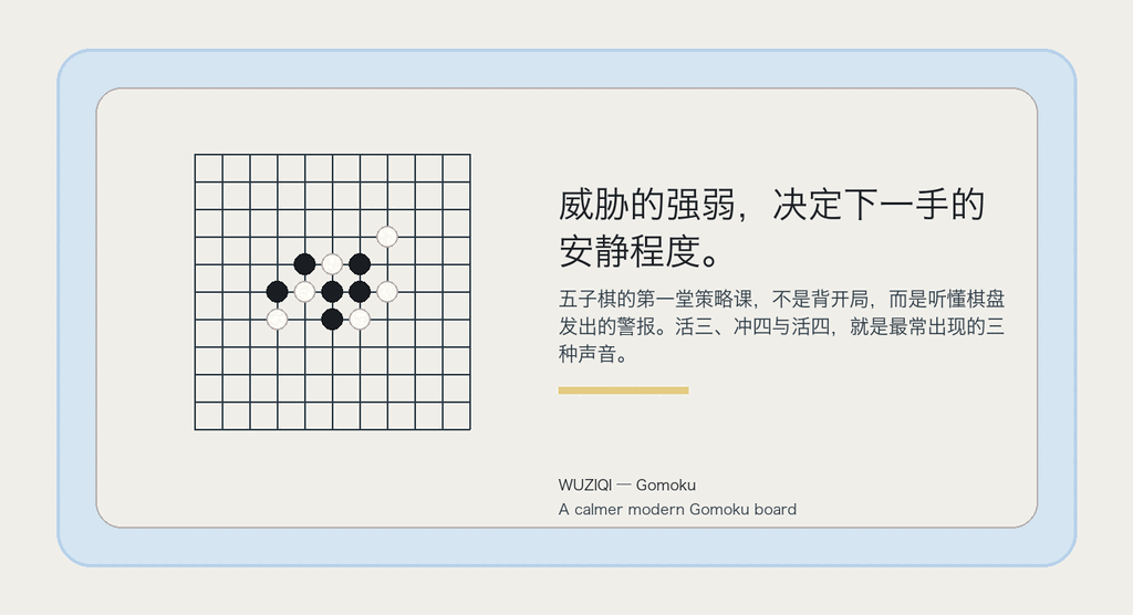 威胁的强弱，决定下一手的安静程度。