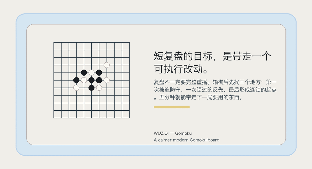 短复盘的目标，是带走一个可执行改动。