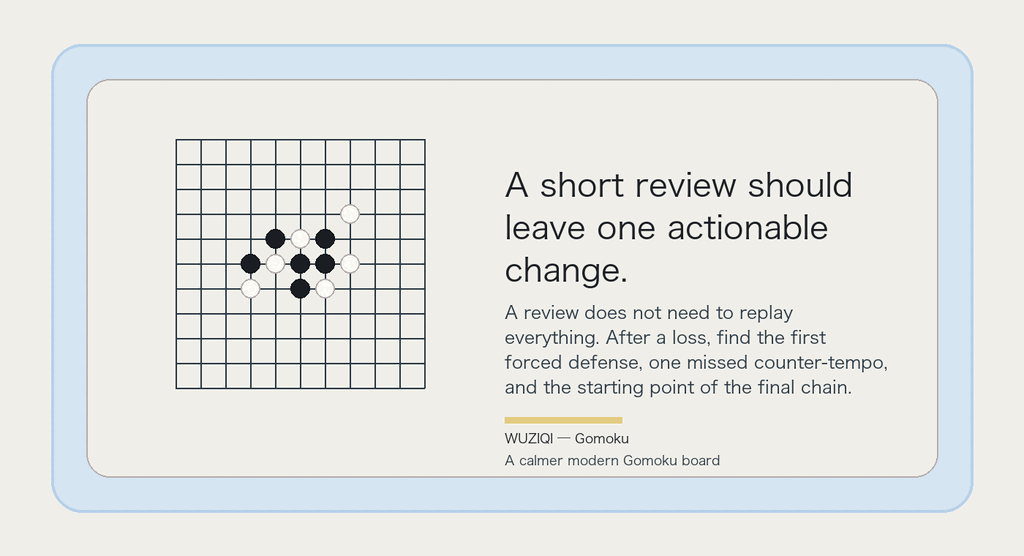 A short review should leave one actionable change.